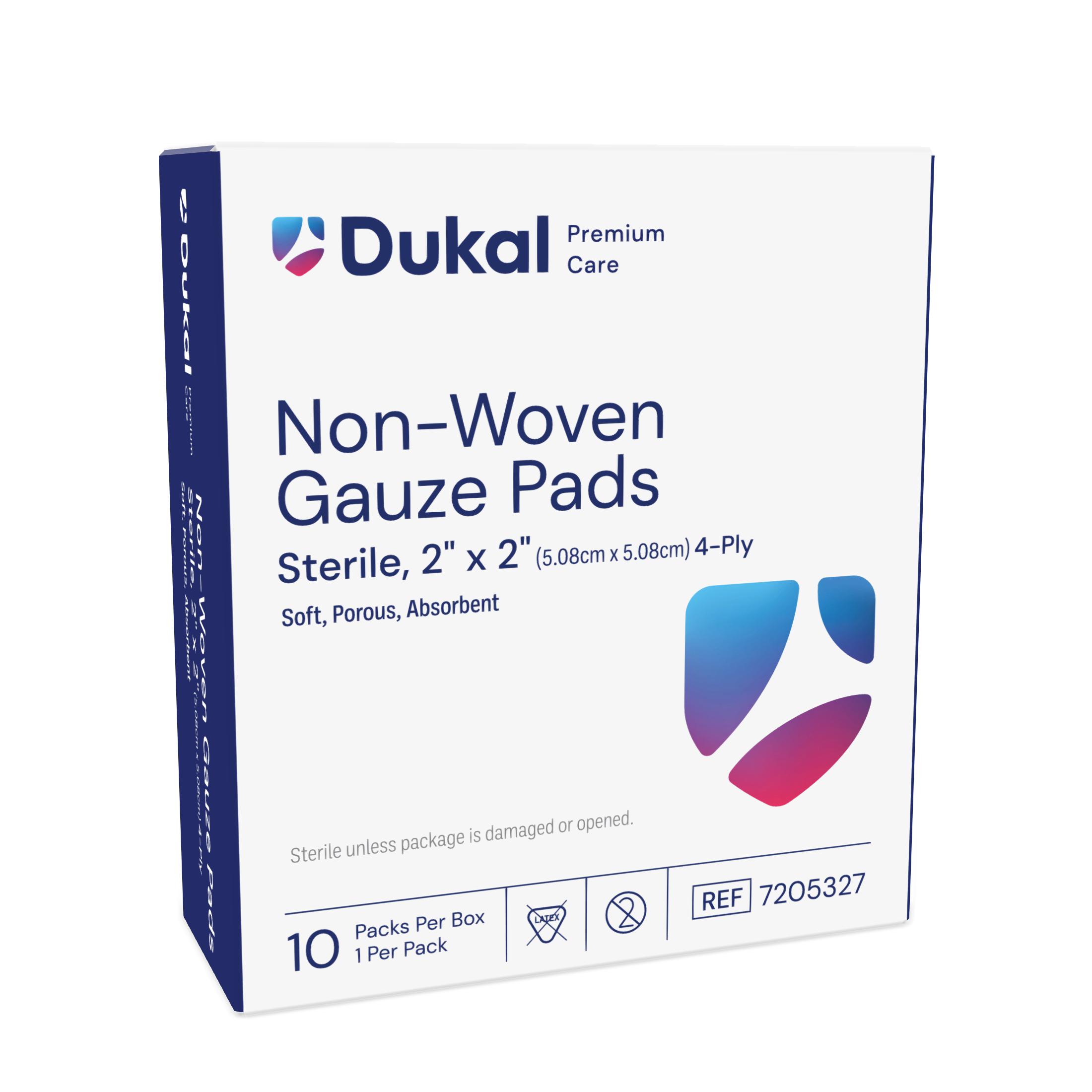 Sterile Non-Woven Gauze Pads, 4-Ply, 2