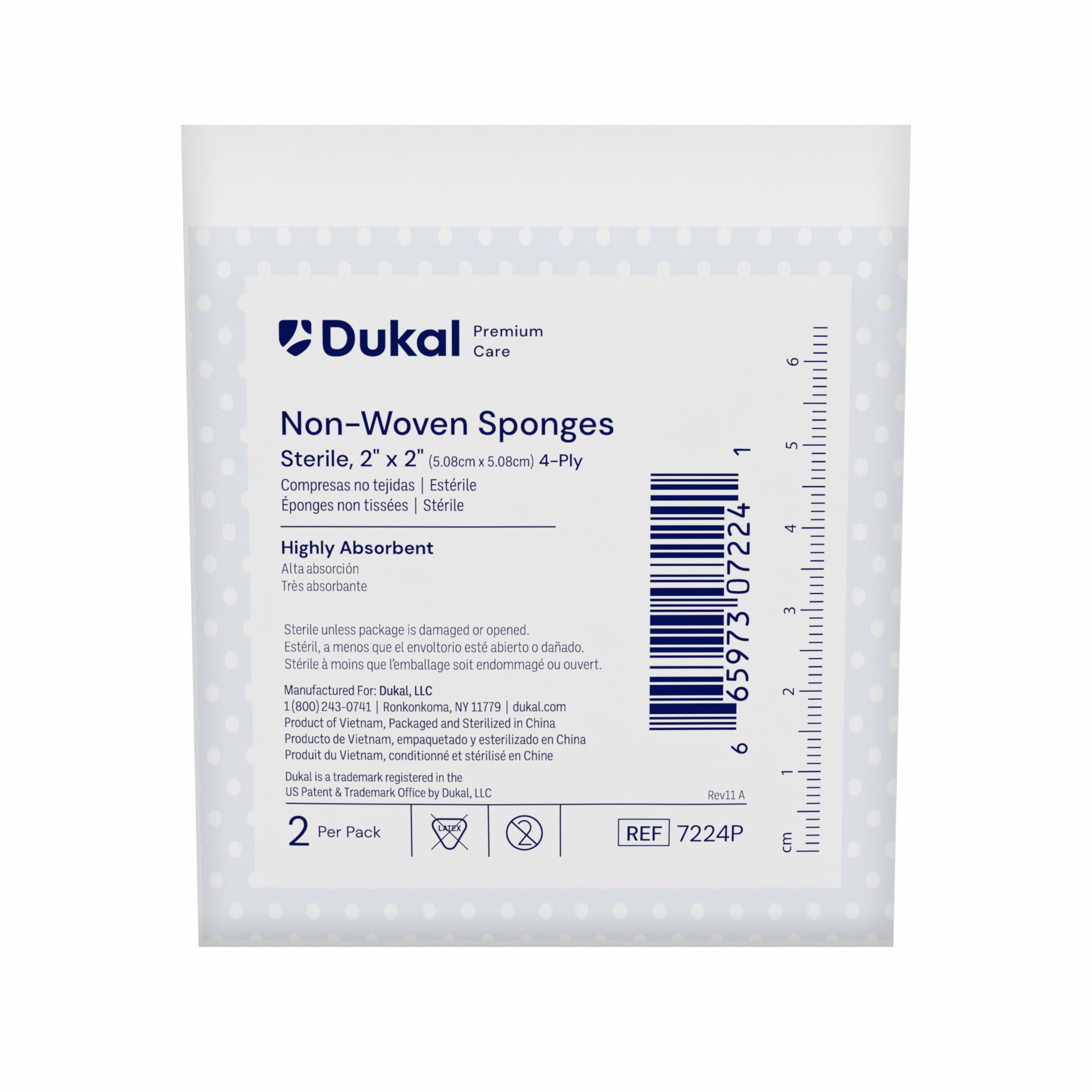 Premium Care Sterile Non-Woven Sponges, 4-Ply, 2