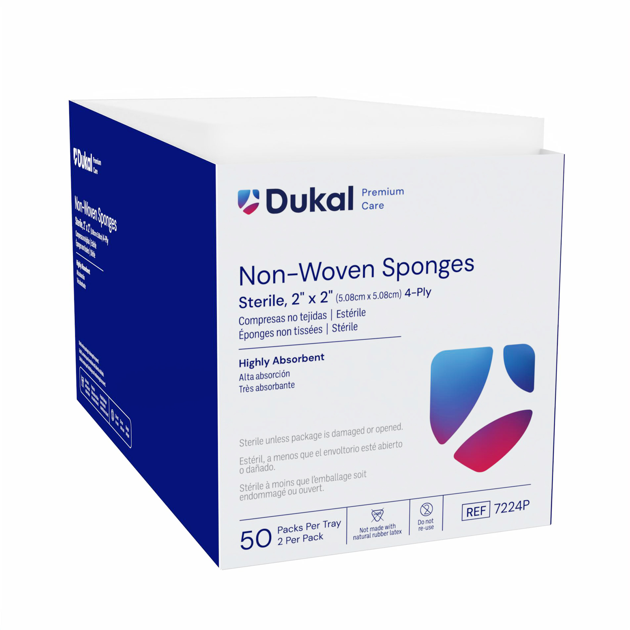 Premium Care Sterile Non-Woven Sponges, 4-Ply, 2