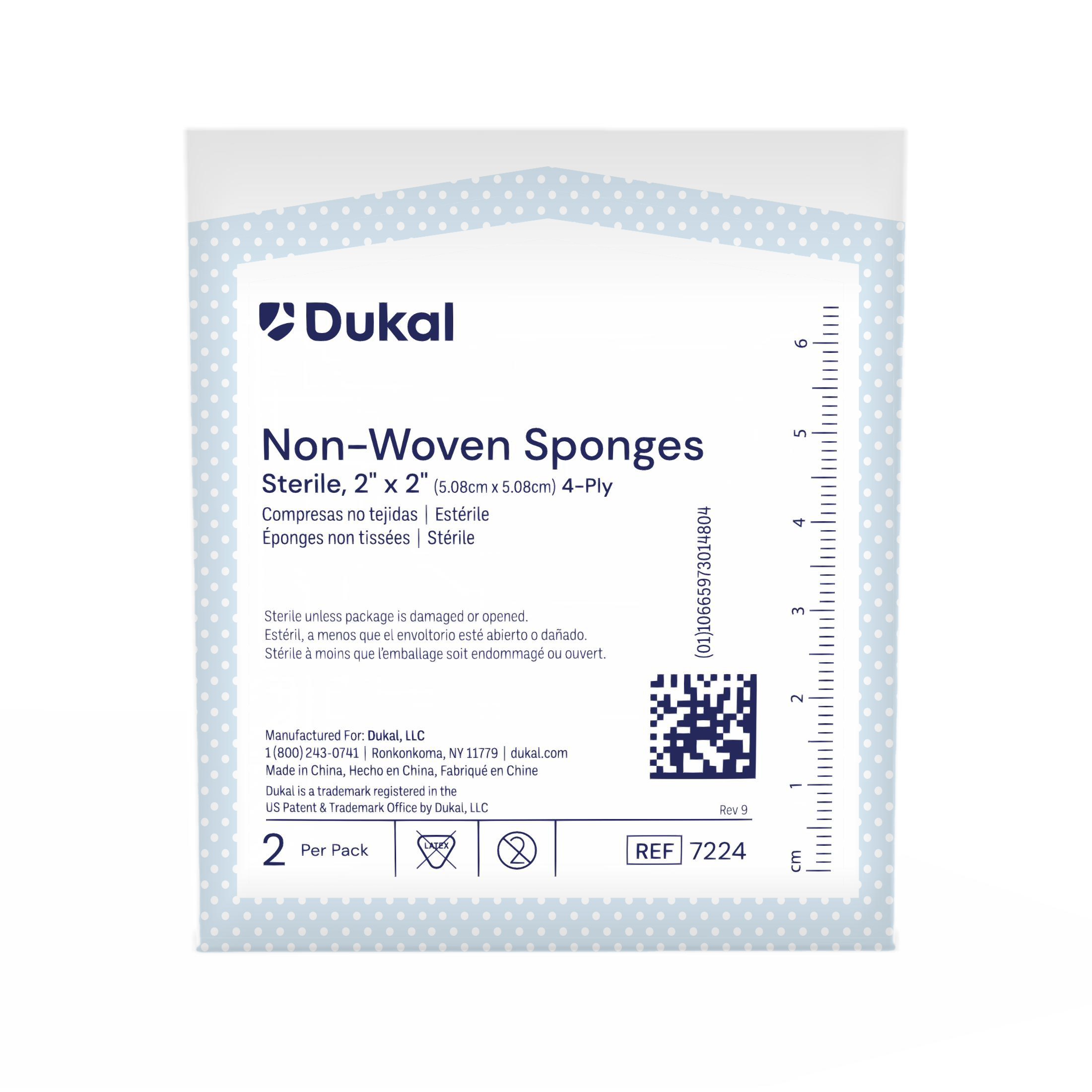 Sterile Non-Woven Sponges, 4-Ply, 2