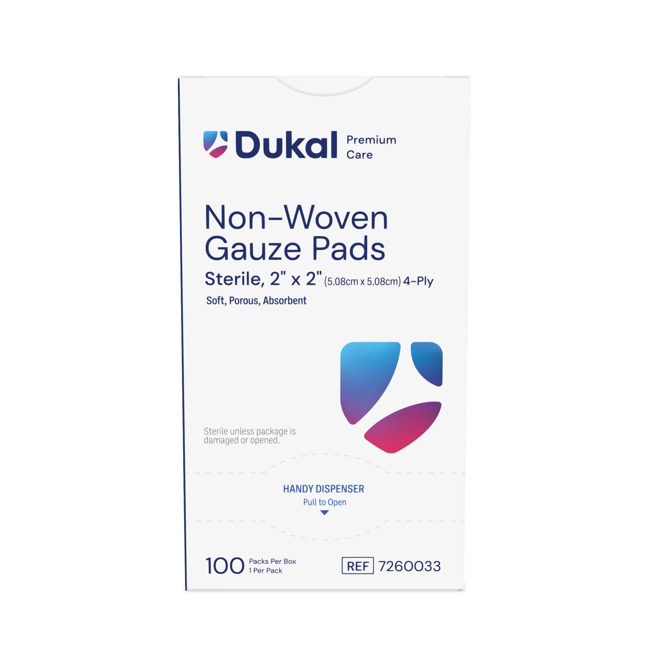 Sterile Non-Woven Gauze Pads, 4-Ply, 2