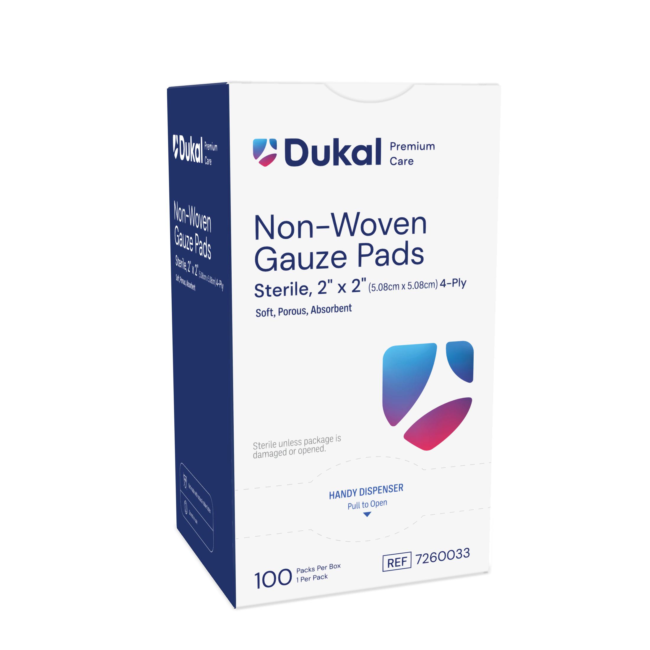 Sterile Non-Woven Gauze Pads, 4-Ply, 2