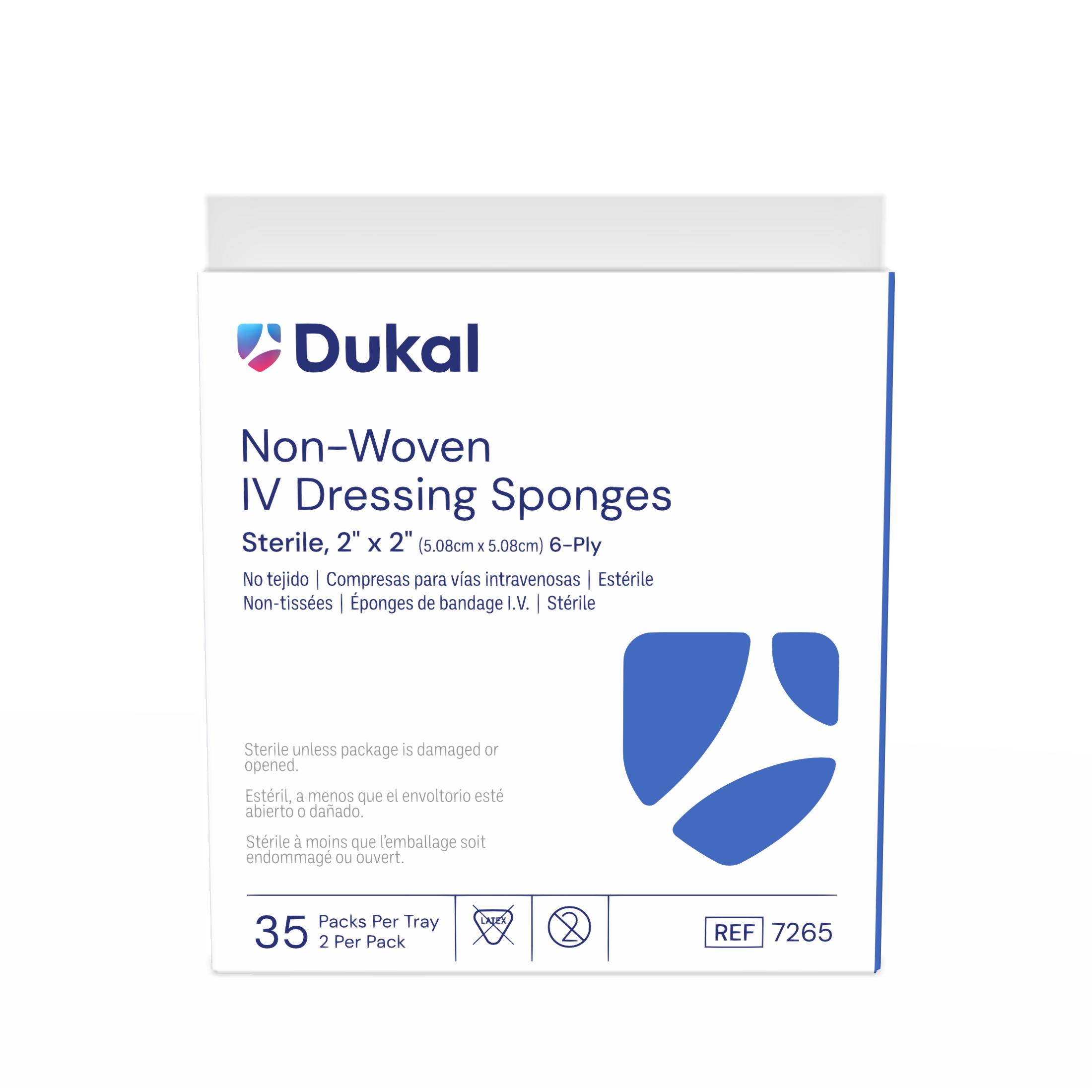 Sterile Non-Woven IV Dressing Sponges, 6-Ply, 2