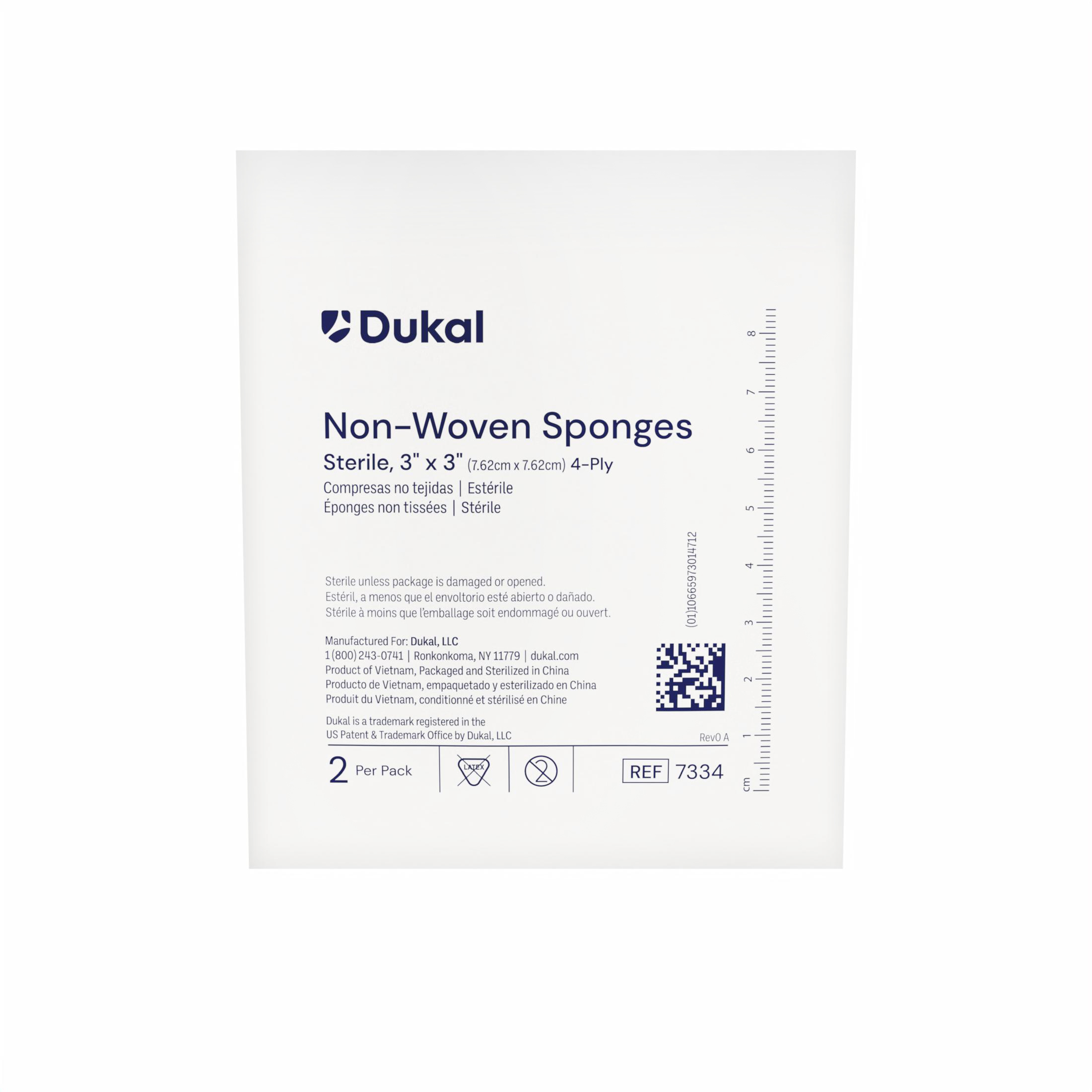 Sterile Non-Woven Sponges, 4-Ply, 3