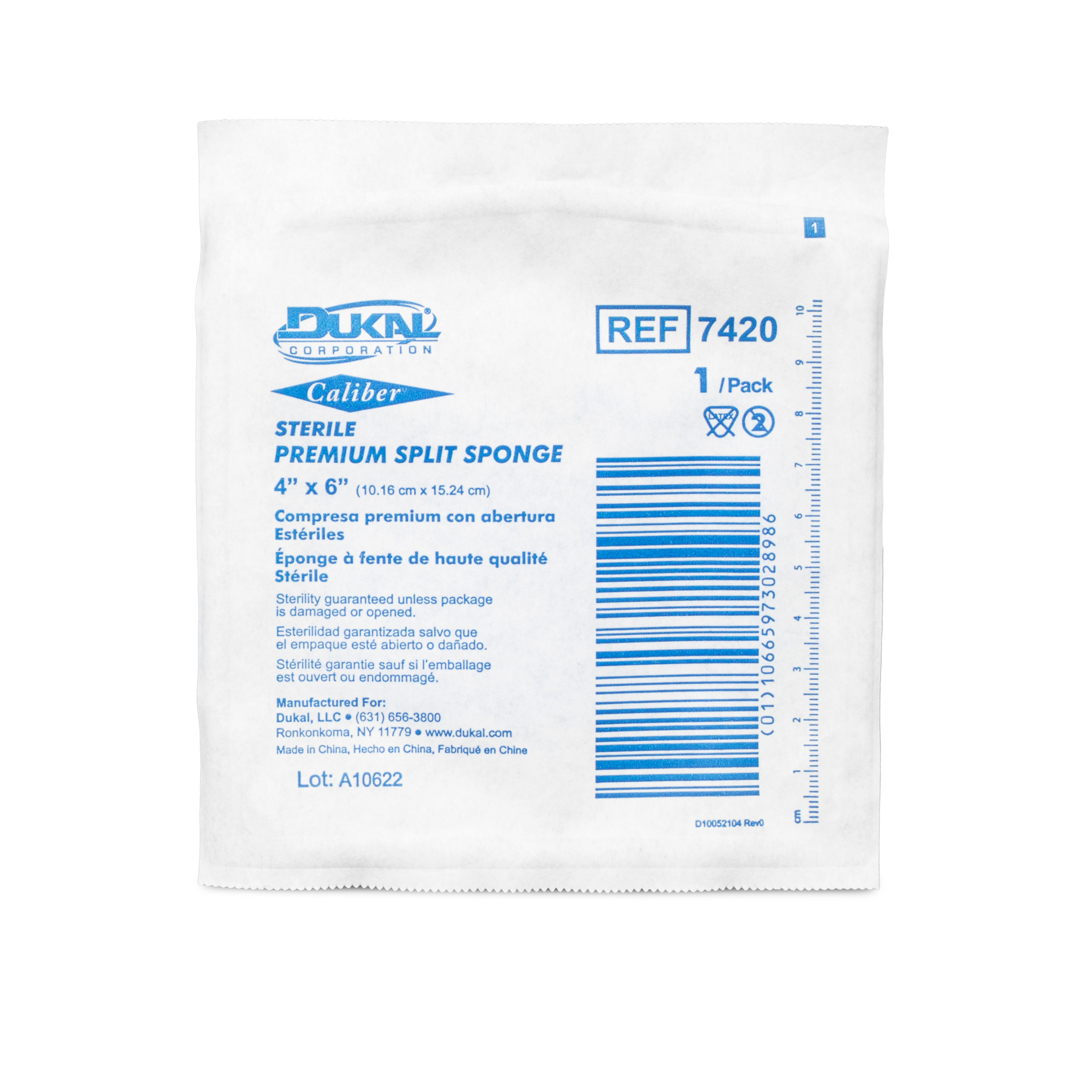 Premium Care Sterile Split Sponge, 4