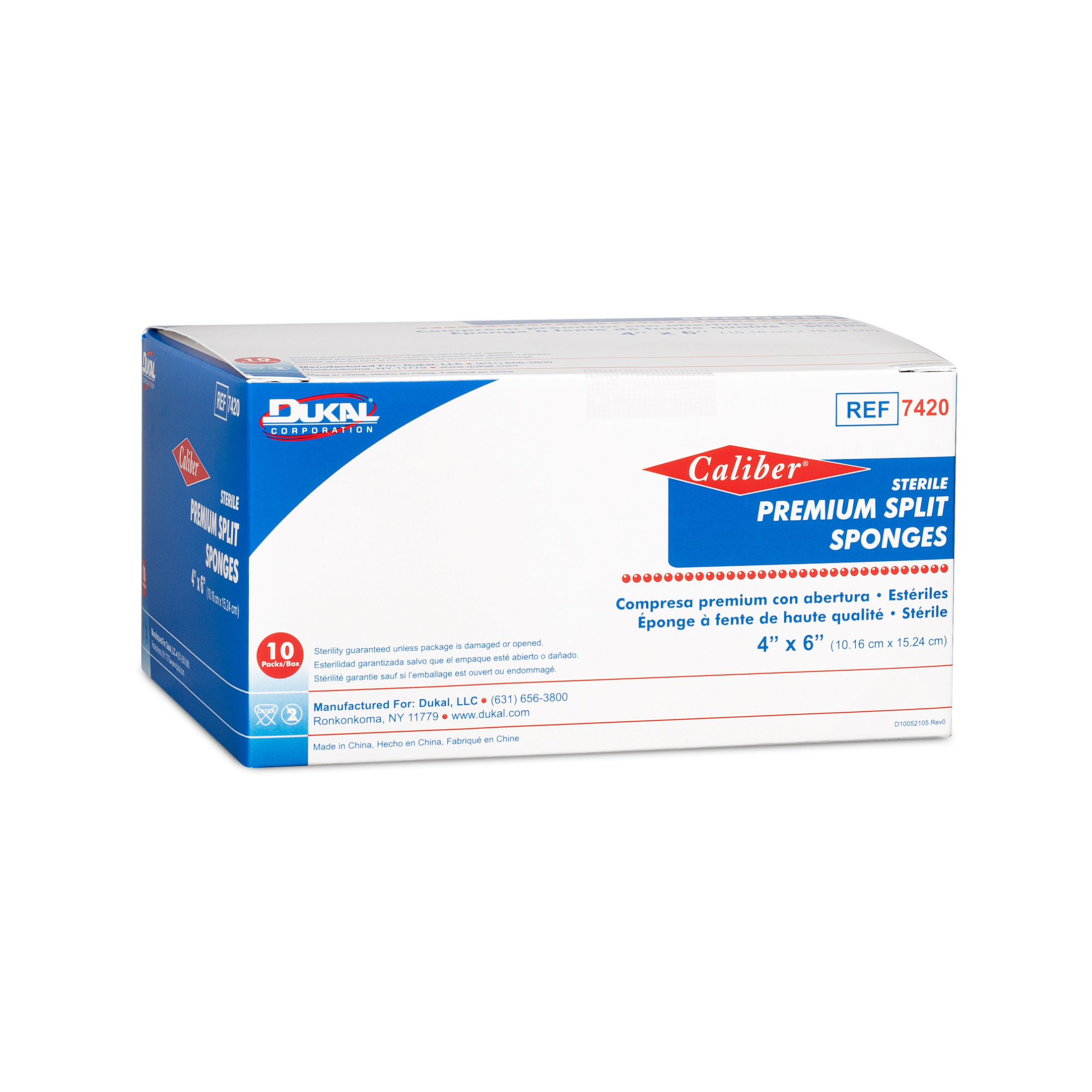 Premium Care Sterile Split Sponge, 4