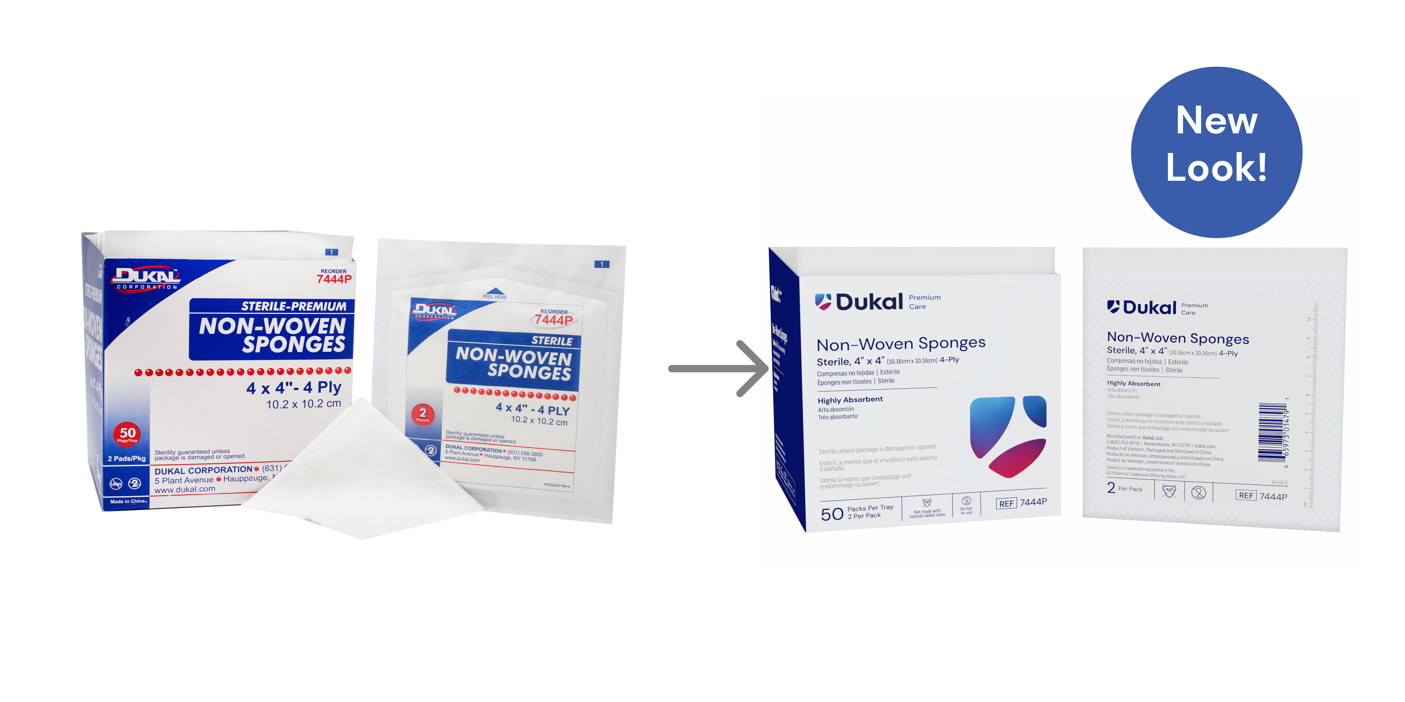 Premium Care Sterile Non-Woven Sponges, 4-Ply, 4