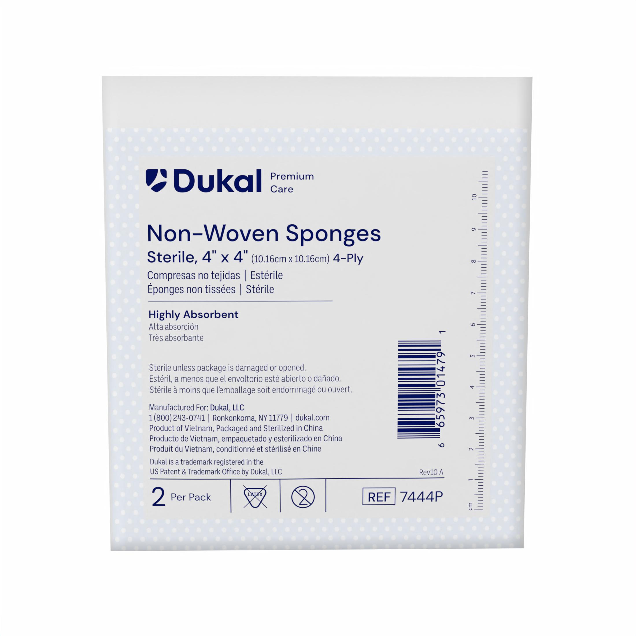 Premium Care Sterile Non-Woven Sponges, 4-Ply, 4