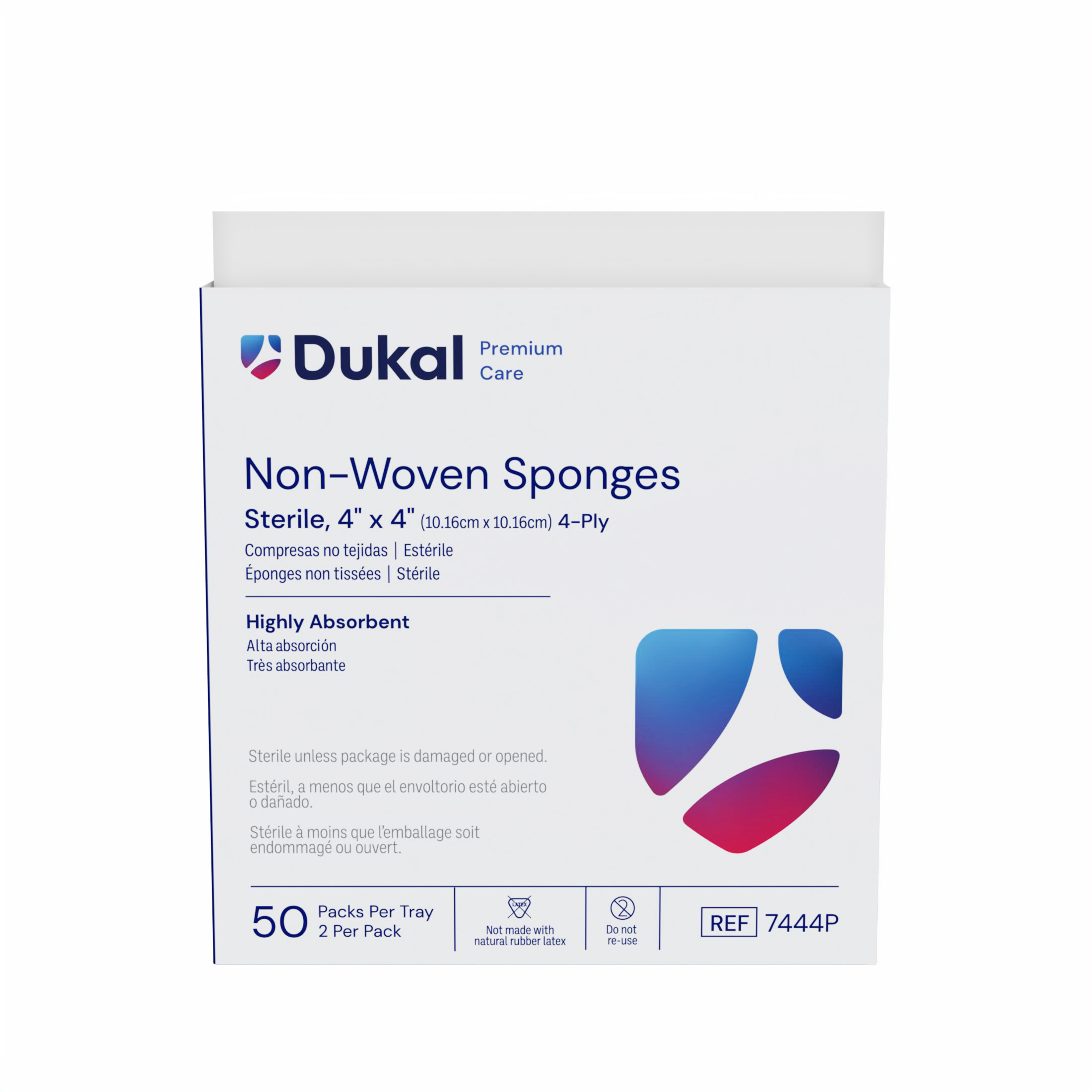Premium Care Sterile Non-Woven Sponges, 4-Ply, 4