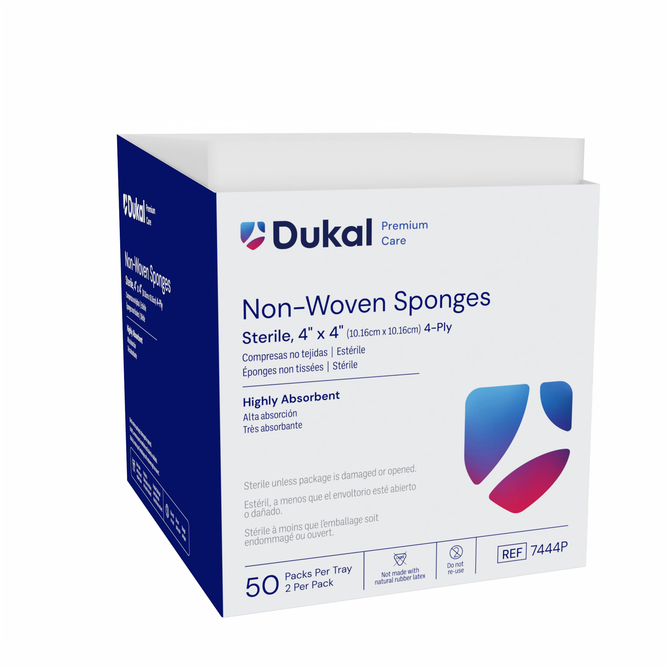 Premium Care Sterile Non-Woven Sponges, 4-Ply, 4