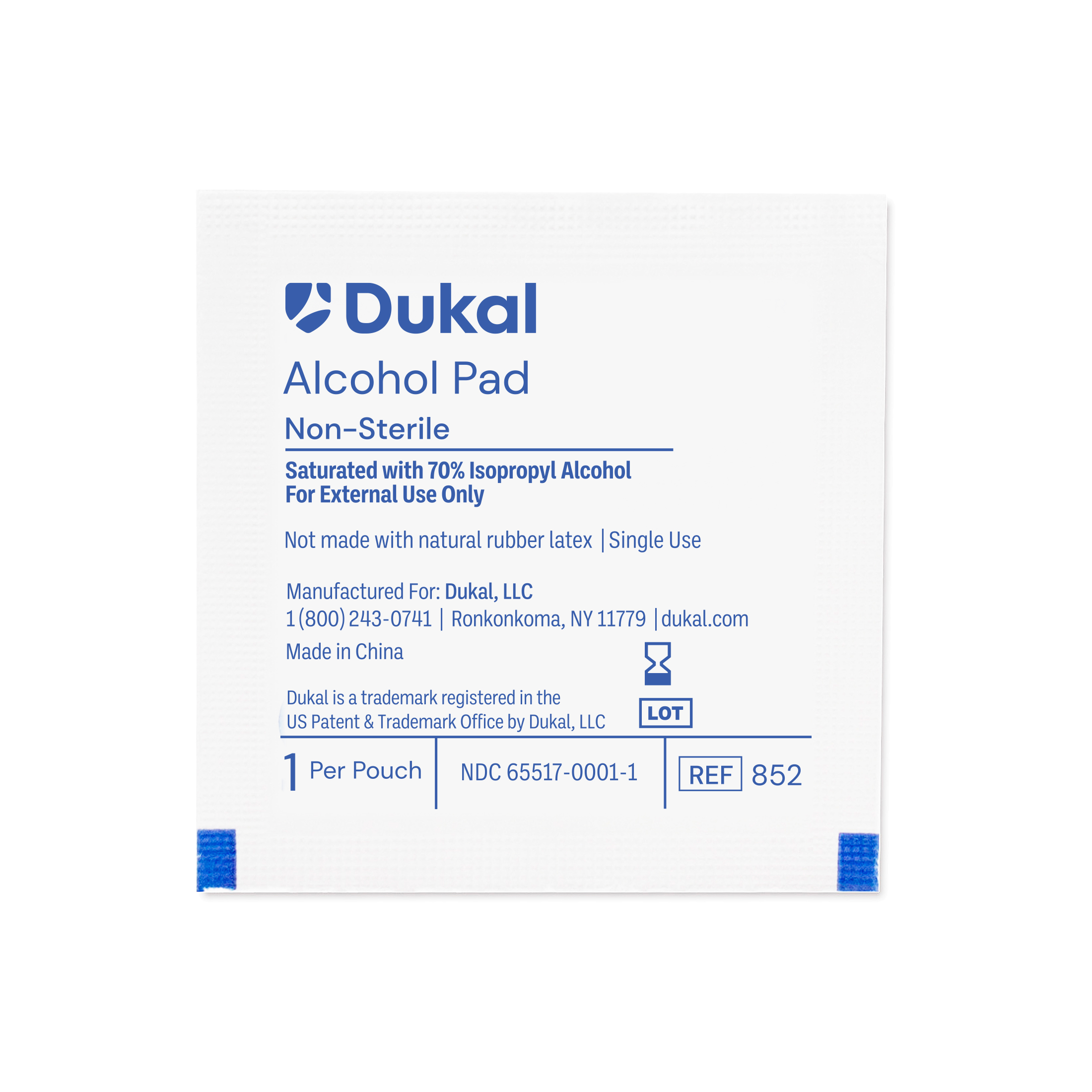 Alcohol Pads, 2-Ply, Medium