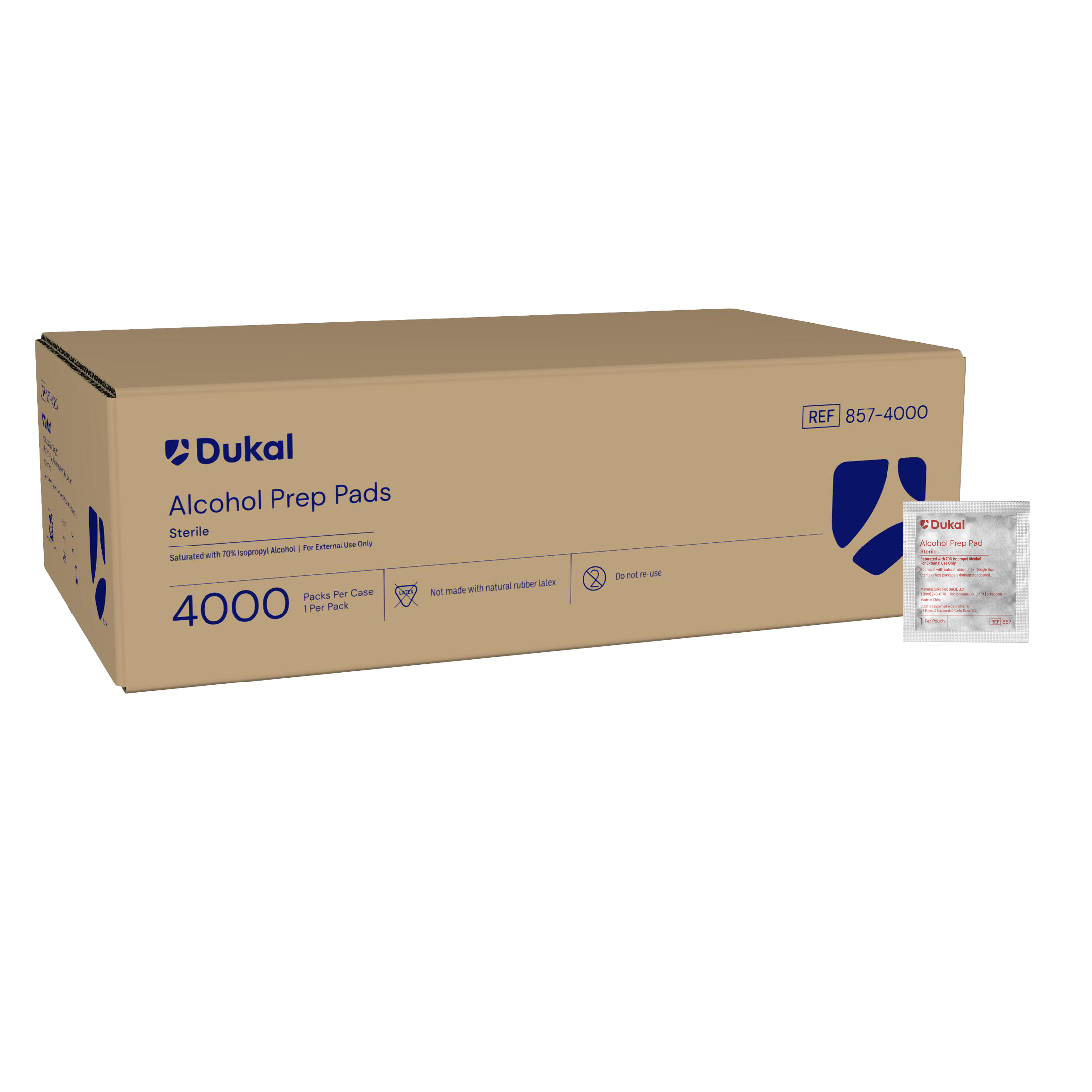 Sterile Alcohol Prep Pads, 2-Ply, Medium