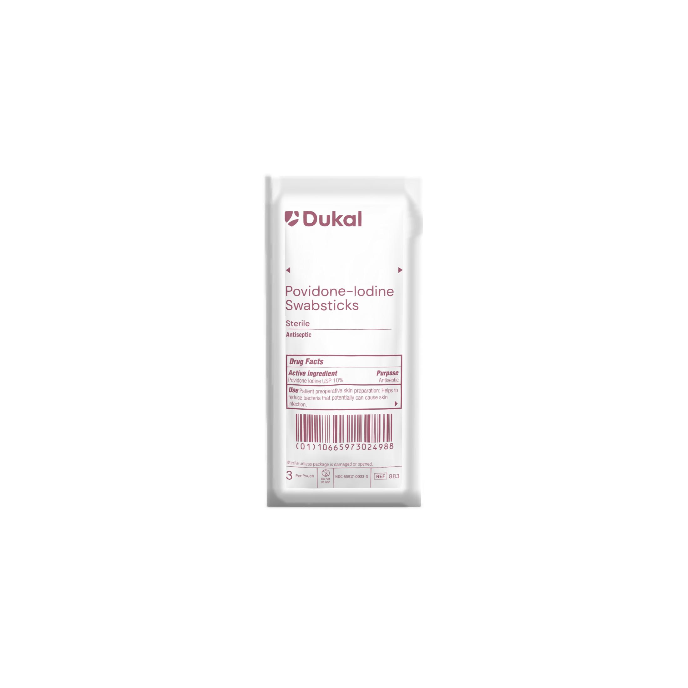 Sterile Povidone-Iodine Swabsticks, 4