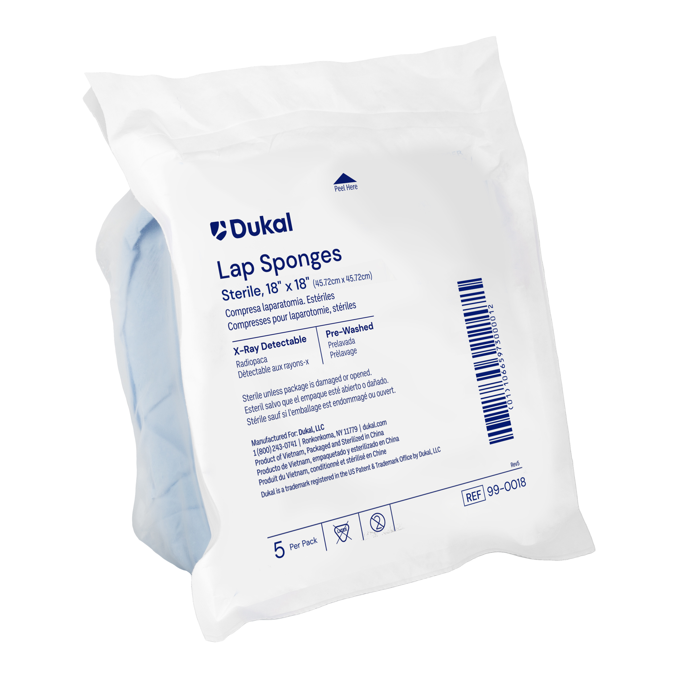 Sterile X-Ray Detectable Laparotomy Sponges, 18