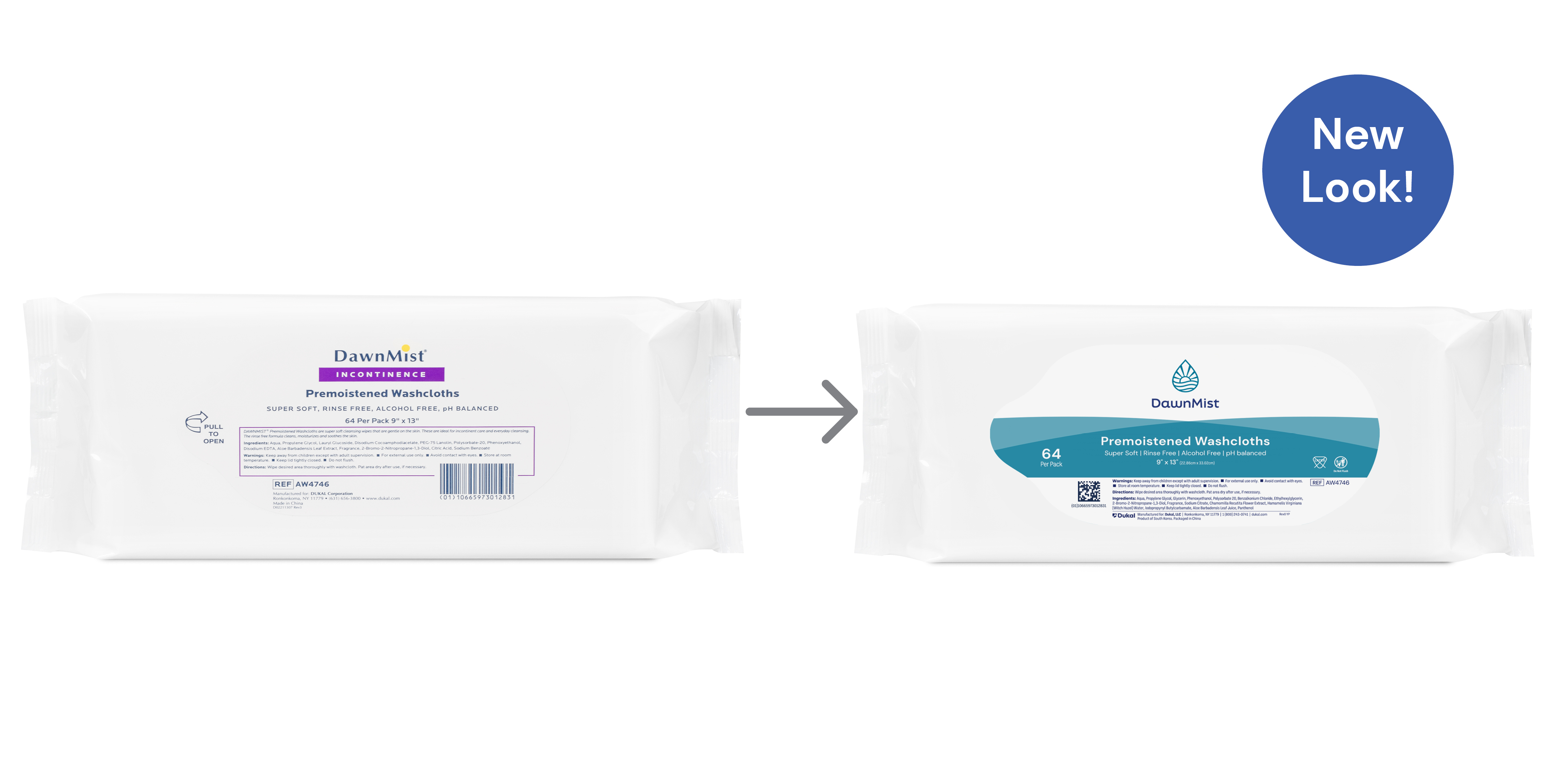 Pre-Moistened Washcloths in Soft Pack with Peelable Lid, Scented, 9