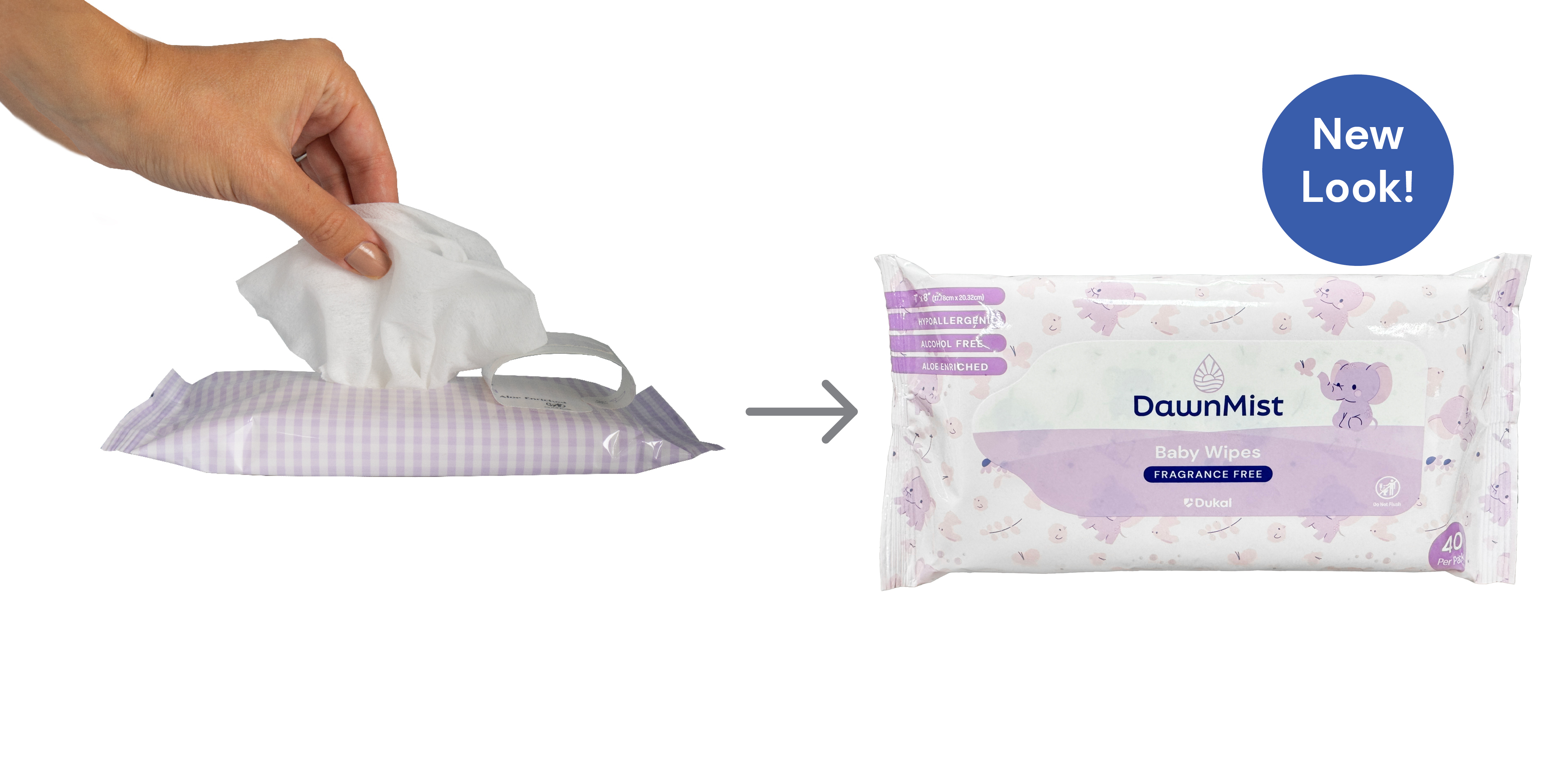 Baby Wipes in Soft Pack with Peelable Lid, Unscented, 7
