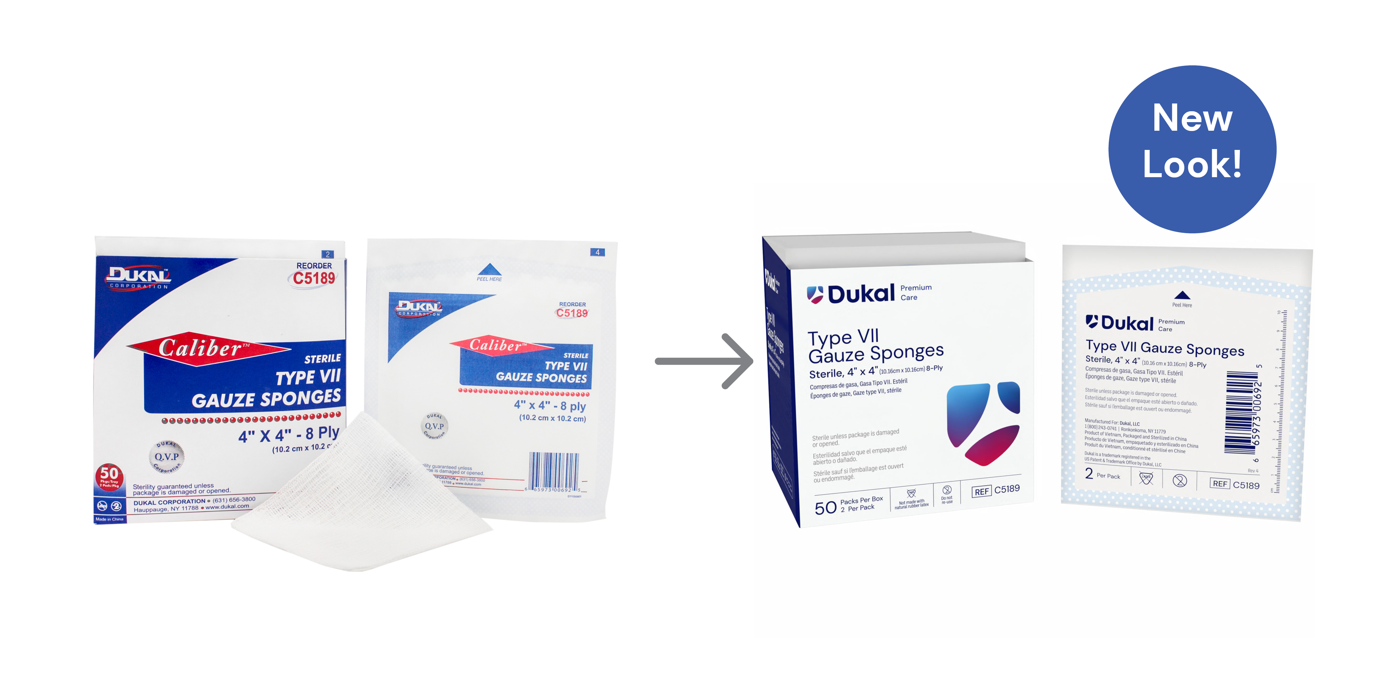 Premium Care Sterile Type VII Gauze Sponges, 8-Ply, 4