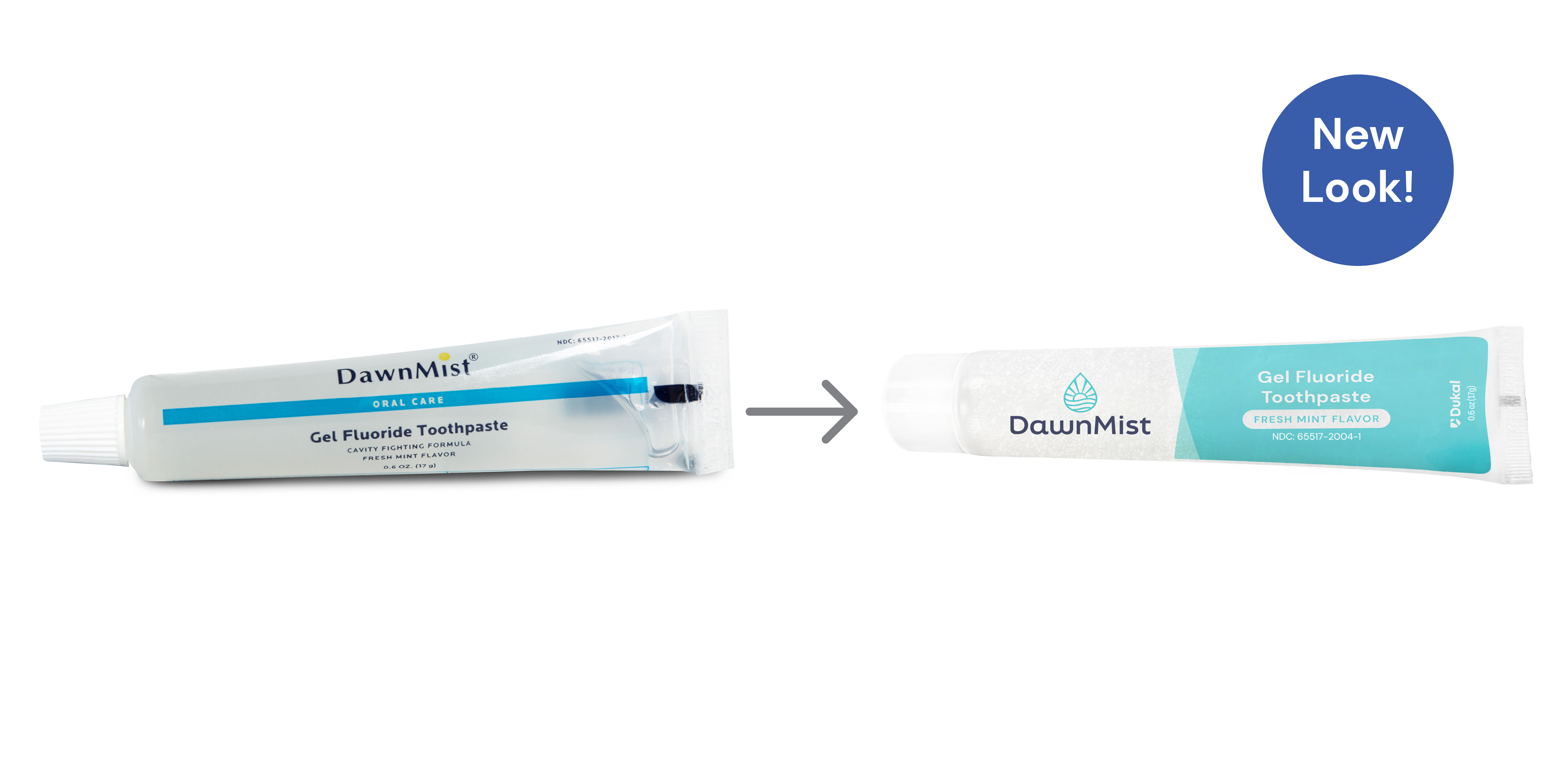 Gel Fluoride Toothpaste, 0.6 oz, Clear