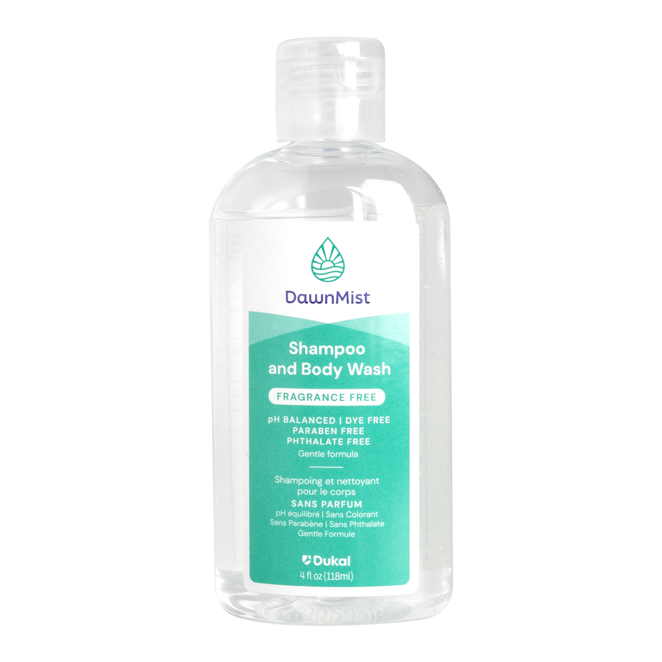 Shampoo and Body Wash, Fragrance Free, 4 fl oz