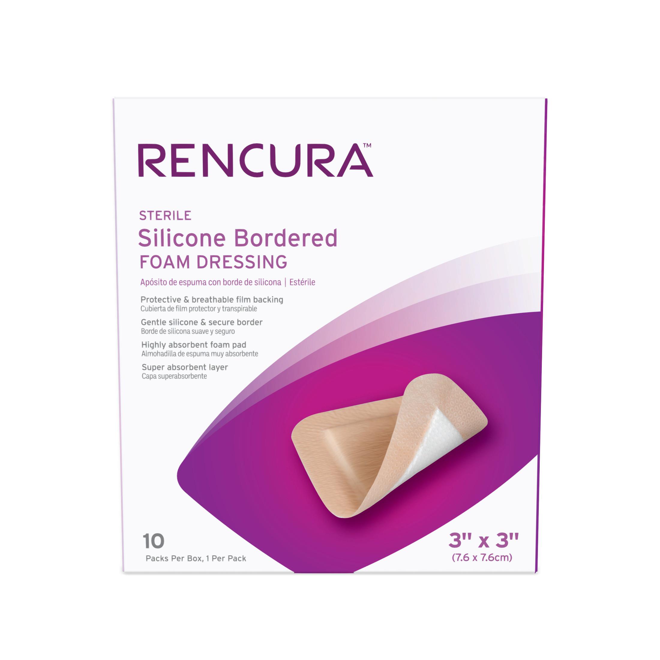 Sterile Silicone Bordered Foam Dressing, 3" x 3" Sterile Silicone Bordered Foam Dressing, 3" x 3"