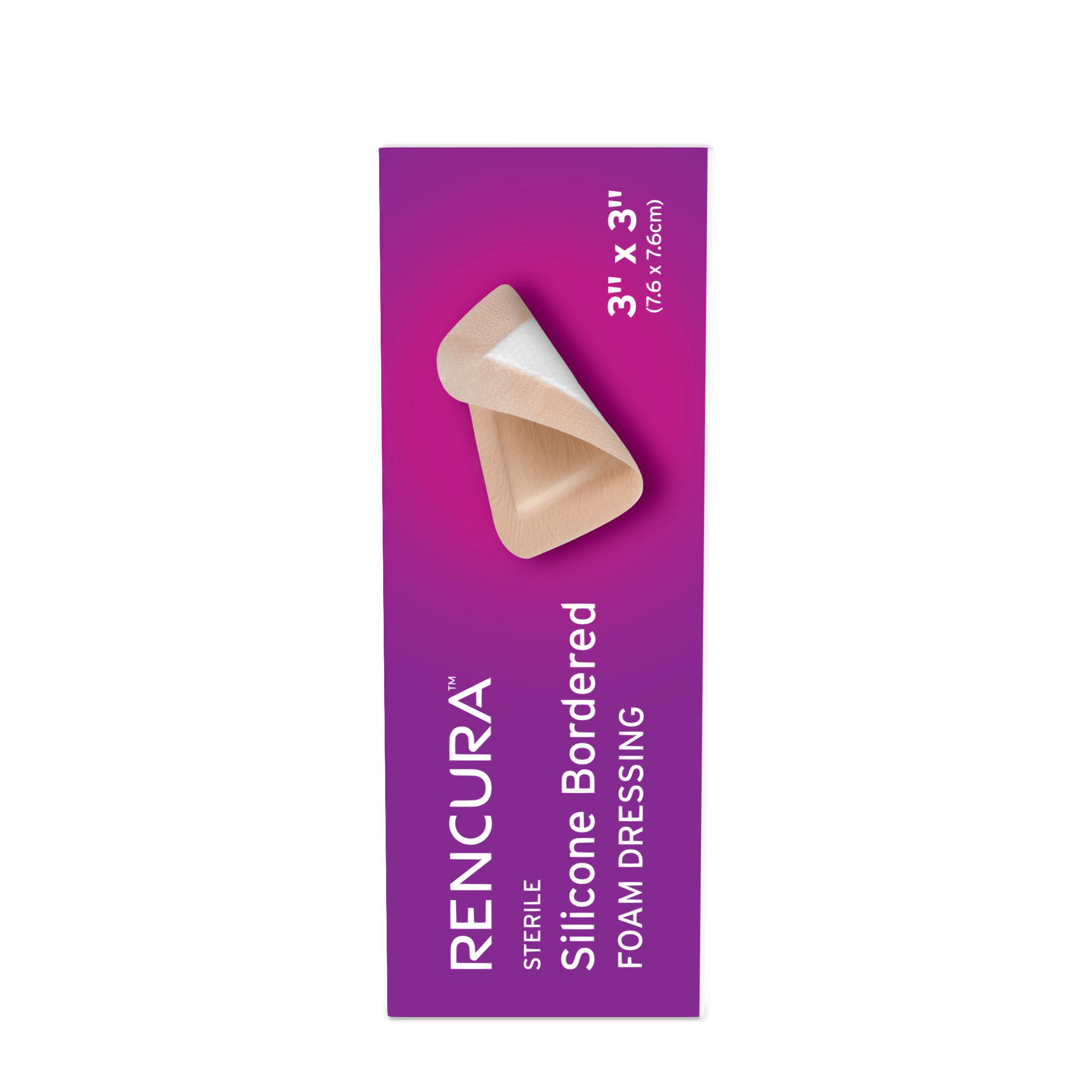 Sterile Silicone Bordered Foam Dressing, 3