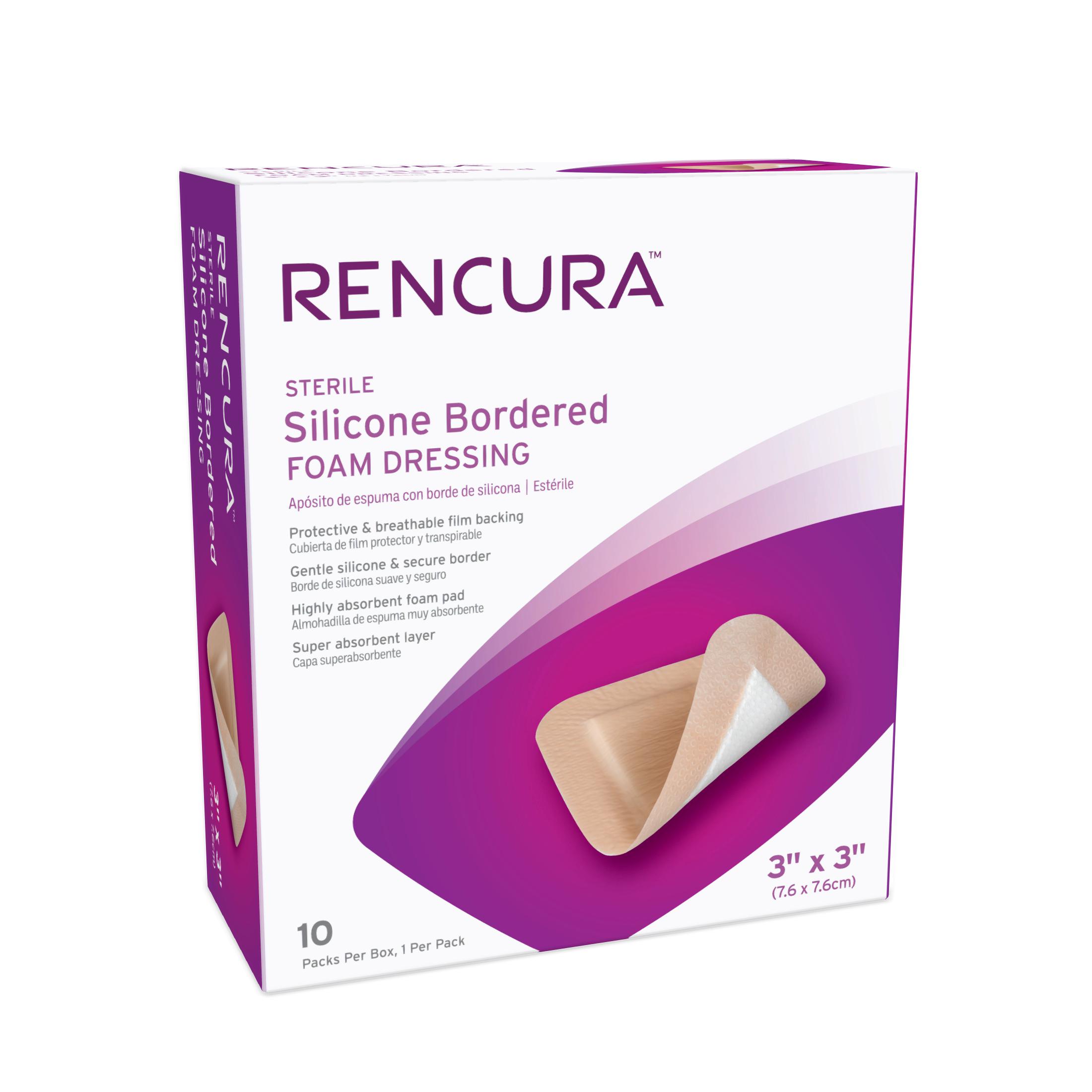 Sterile Silicone Bordered Foam Dressing, 3