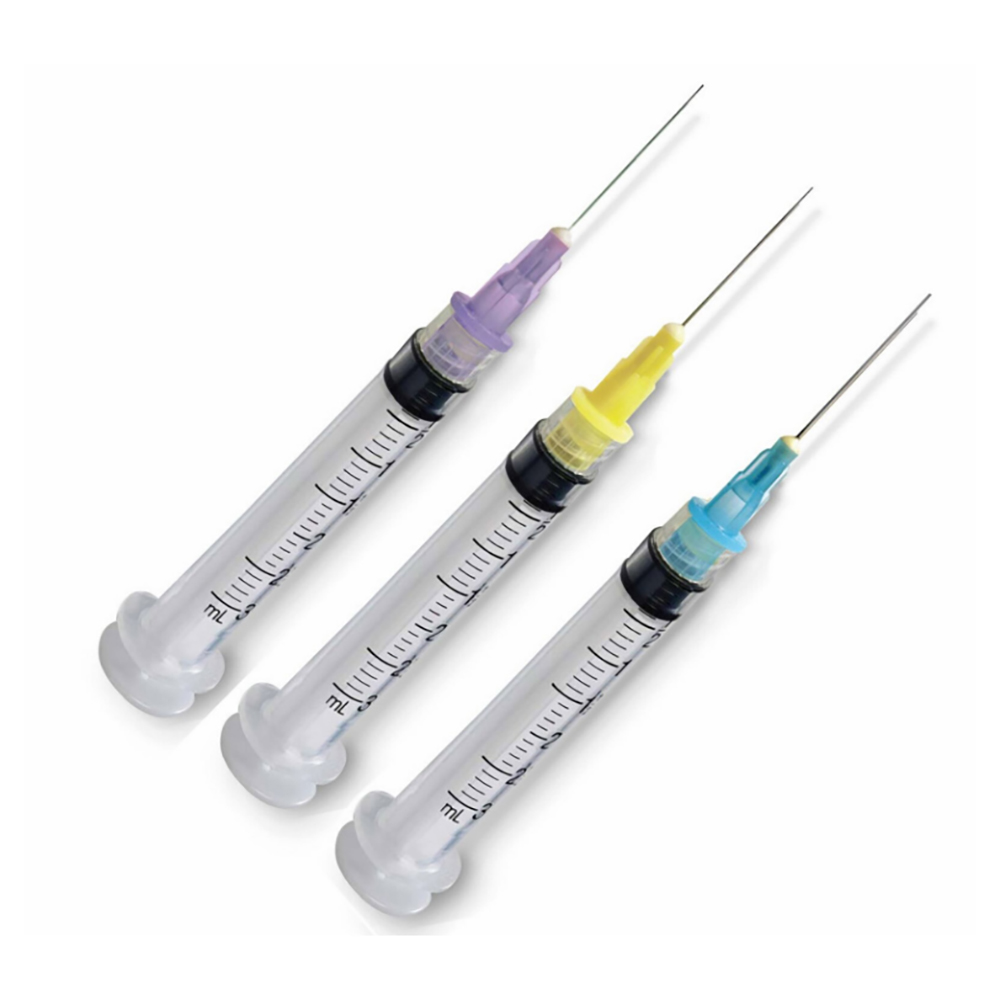 Combo Syringe 27G Side Port 3cc Luer Lock, Yellow