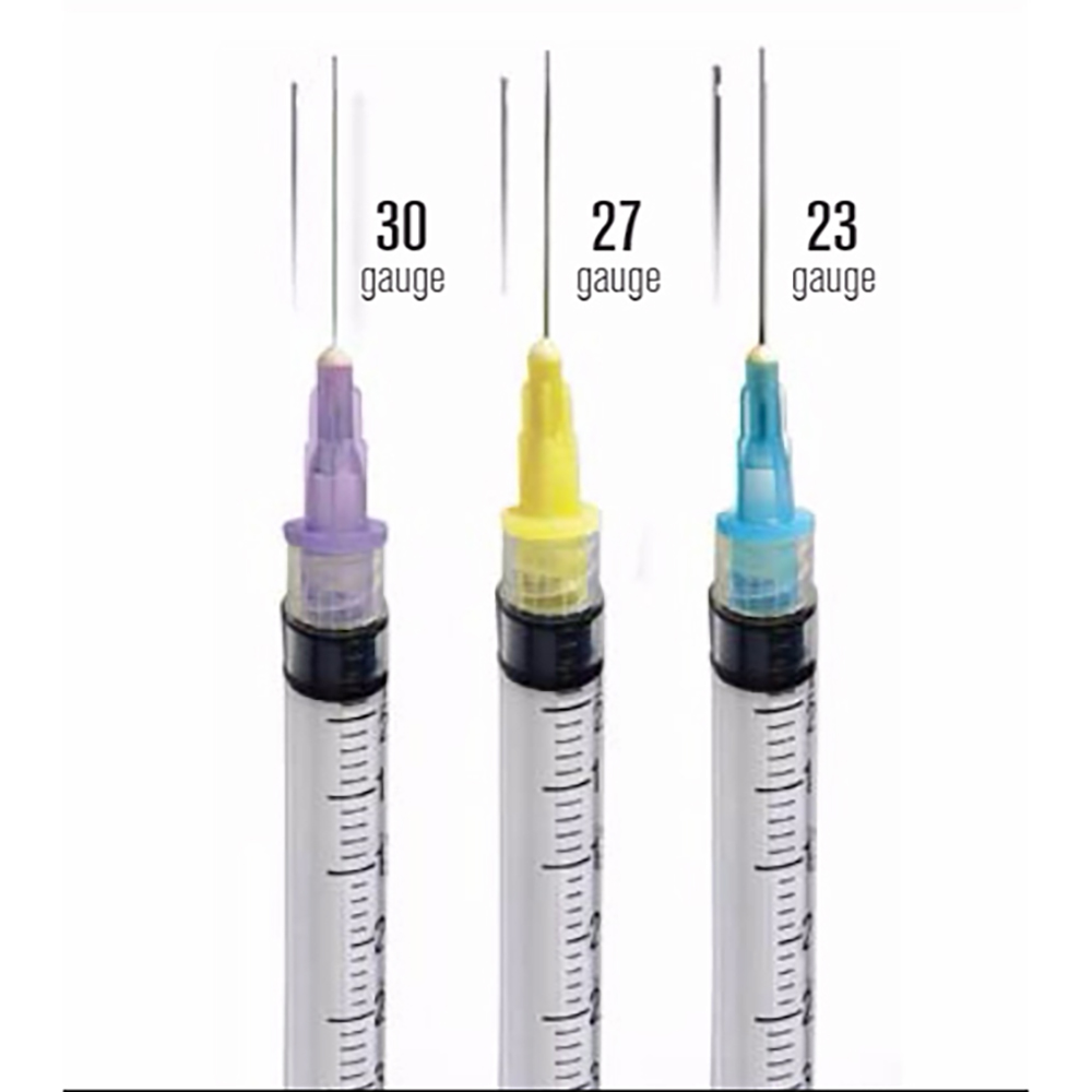Irrigation Needle with Notched Luer Lock, 23G, Blue